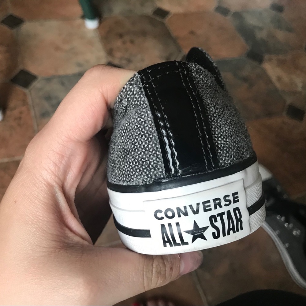 Black and grey converse